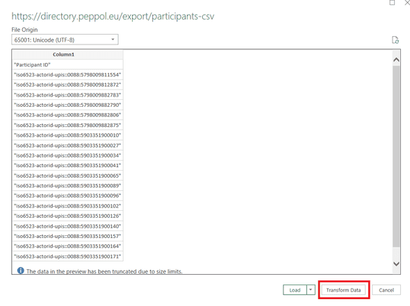 Preview and Transform Data