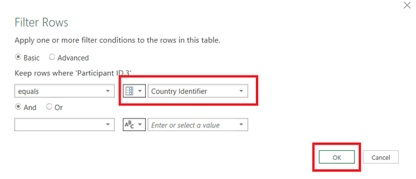 Switch the filter to your parameter