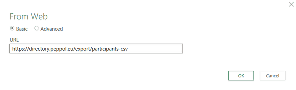 Enter the URL for the file source