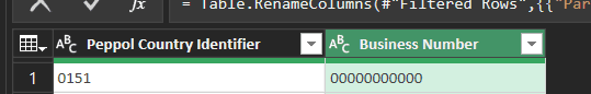 Rename column headings