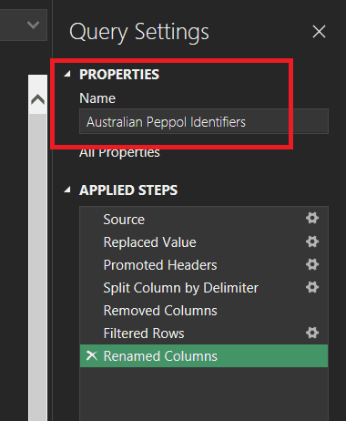 Rename query